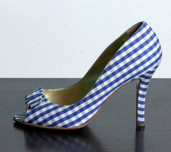 blau weisse Pumps 